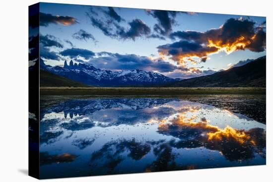 The Sun Sets Over The Towers Of Paine In Torres Del Paine National Park, Chile-Jay Goodrich-Premier Image Canvas