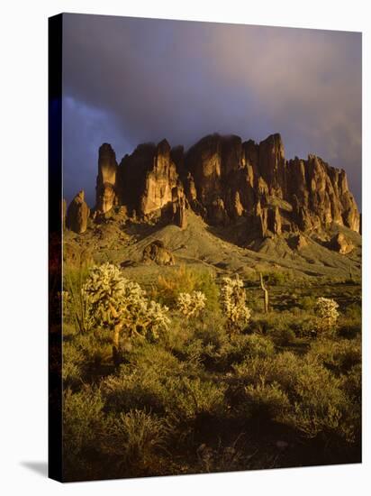 The Superstition Mountains in Lost Dutchman State Park, Arizona-Greg Probst-Premier Image Canvas