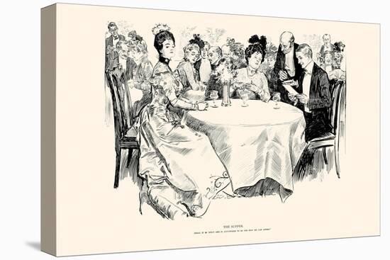The Supper-Charles Dana Gibson-Stretched Canvas
