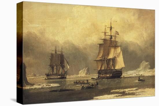 The 'Swan' and 'Isabella' Whaling in the Arctic-John of Hull Ward-Premier Image Canvas