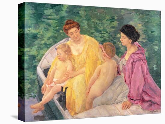 The Swim, or Two Mothers and Their Children on a Boat, 1910-Mary Cassatt-Premier Image Canvas