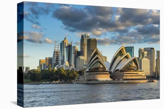 The Sydney Opera House, UNESCO World Heritage Site, and skyline of Sydney at sunset, New South Wale-Michael Runkel-Premier Image Canvas