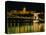 The Szechenyi Chain Bridge and the Royal Palace at Night, Budapest, Hungary-Jonathan Smith-Premier Image Canvas