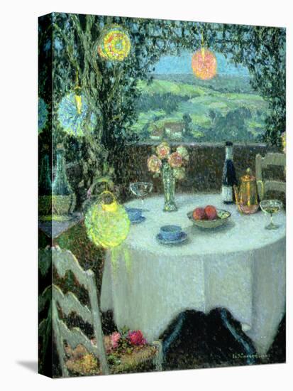 The Table beneath Lanterns-Henri Eugene Augustin Le Sidaner-Premier Image Canvas