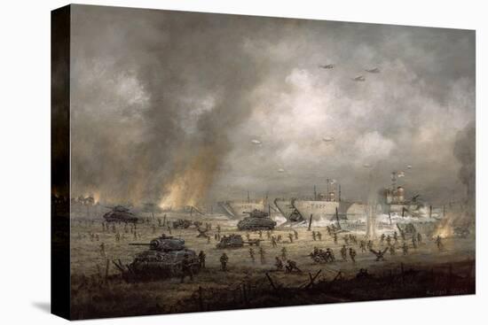 'The Tanks Go In', Sword Beach-Richard Willis-Premier Image Canvas