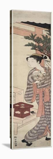 The Tea Stall - Kagiya Osen, c.1769-Suzuki Harunobu-Premier Image Canvas