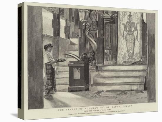 The Temple of Buddha's Tooth, Kandy, Ceylon-Charles Edwin Fripp-Premier Image Canvas