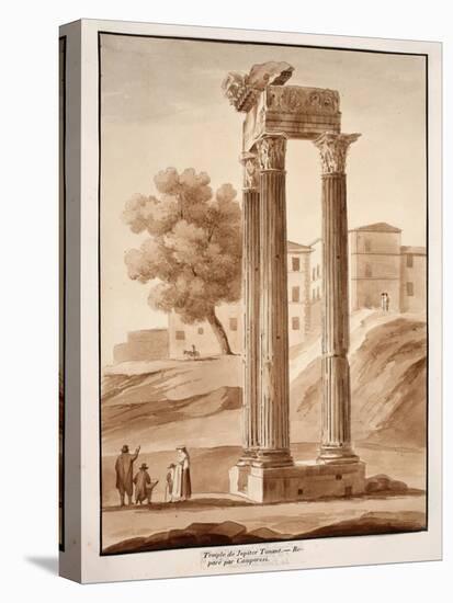 The Temple of Jupiter Tonans - Restored by Camporesi, 1833-Agostino Tofanelli-Premier Image Canvas