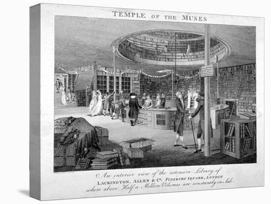 The Temple of the Muses Bookshop in Finsbury Square, London, C1810-Walker-Premier Image Canvas