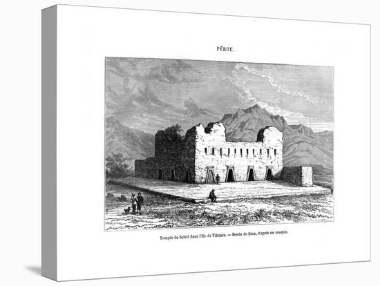 The Temple of the Sun on the Island of Titicaca, Peru, 19th Century-Edouard Riou-Premier Image Canvas