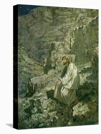 The temptation of Jesus - Bible-William Brassey Hole-Premier Image Canvas