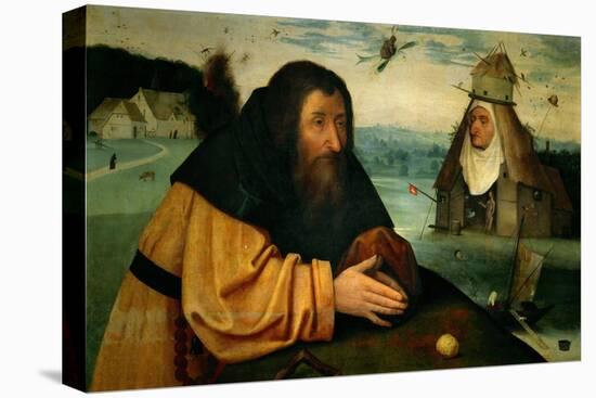 The Temptation of St. Anthony Abbot, the Head of an Abbess Sits Atop a Whorehouse-Hieronymus Bosch-Premier Image Canvas