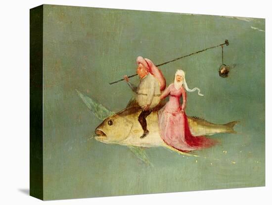 The Temptation of St. Anthony, Right Hand Panel, Detail of a Couple Riding a Fish-Hieronymus Bosch-Premier Image Canvas