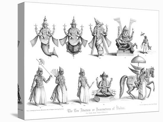 The Ten Abatars or Incarnations of Vishnu-A Thom-Premier Image Canvas