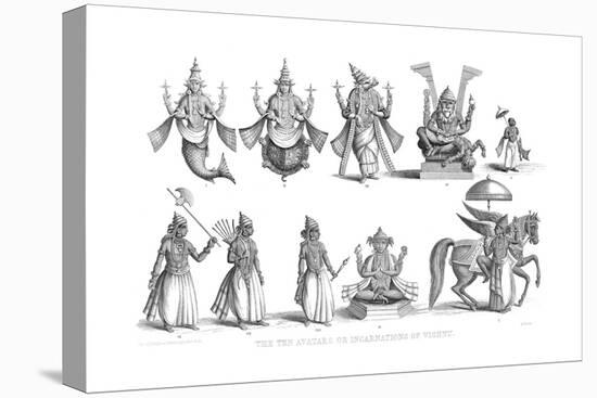 The Ten Avatars or Incarnations of Vishnu, C1880-null-Premier Image Canvas