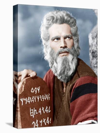 The Ten Commandment's, Charlton Heston, 1956-null-Stretched Canvas