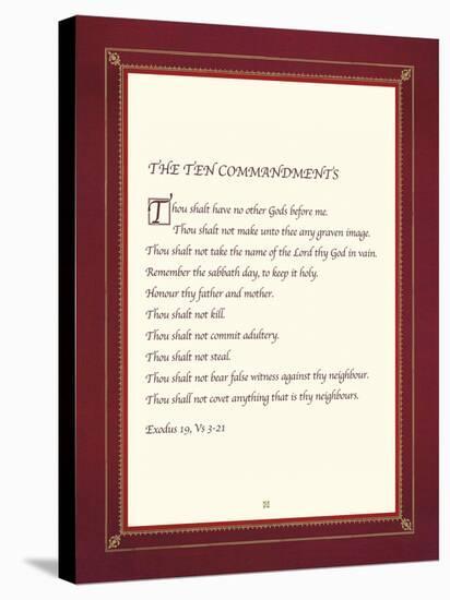 The Ten Commandments-The Inspirational Collection-Stretched Canvas