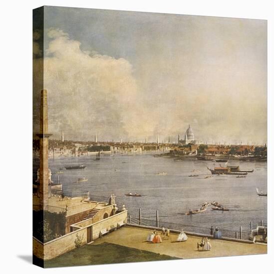 The Thames and the City of London from Richmond House, Whitehall, Westminster, C1747-Canaletto-Premier Image Canvas