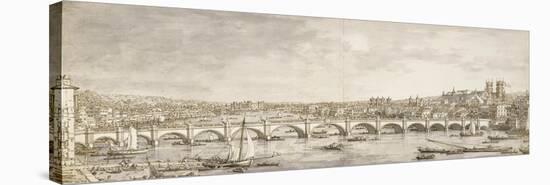 The Thames and Westminster Bridge from the North-Canaletto-Stretched Canvas