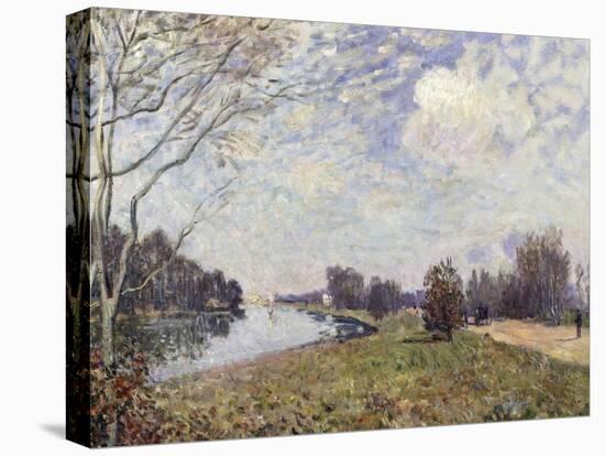The Thames at Hampton Court, East Molesey-Alfred Sisley-Premier Image Canvas