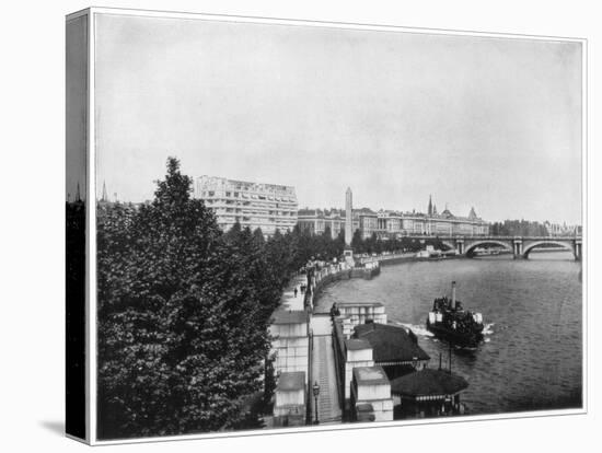 The Thames Embankment and Cleopatra's Needle, London, Late 19th Century-John L Stoddard-Premier Image Canvas