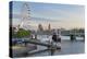 The Thames, Hungerford Bridge, Westminster Palace, London Eye, Big Ben-Rainer Mirau-Premier Image Canvas
