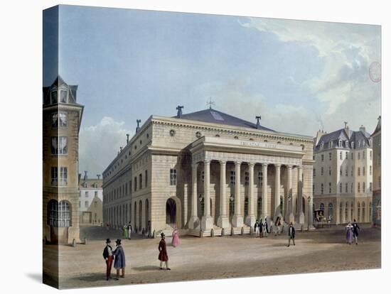The Theatre De L'Odeon, C.1830-40 (Colour Litho)-French-Premier Image Canvas