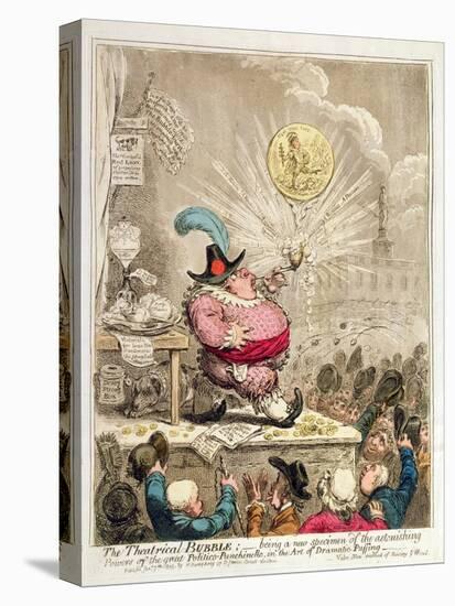 The Theatrical Bubble: Being a New Specimen of Astonishing Powers in the Great…-James Gillray-Premier Image Canvas