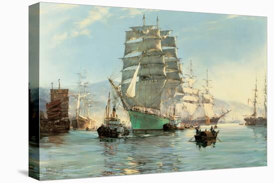 The Thermopylae Leaving Foochow-Montague Dawson-Stretched Canvas