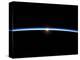 The Thin Line of Earth's Atmosphere and the Setting Sun-null-Premier Image Canvas