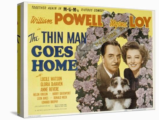 The Thin Man Goes Home, William Powell, Asta the Dog, Myrna Loy, 1944-null-Stretched Canvas