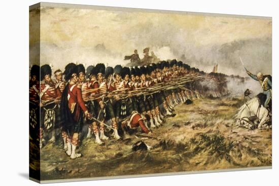 The "Thin Red Line" of the 93rd Highlanders Repel the Russian Cavalry-null-Premier Image Canvas