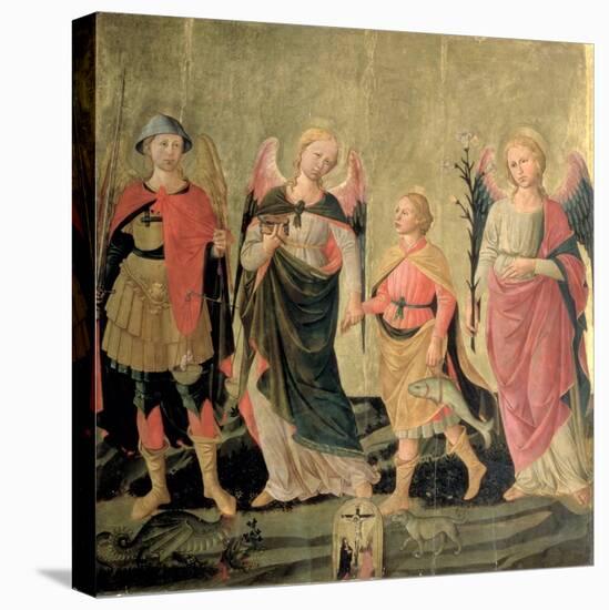 The Three Archangels and Tobias-Domenico di Michelino-Premier Image Canvas