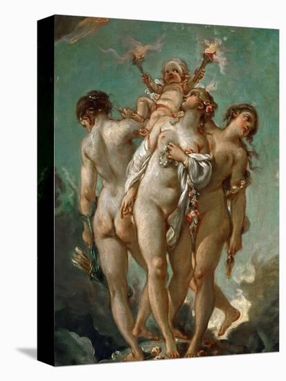 The Three Graces Holding Cupid-François Boucher-Premier Image Canvas