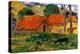 The Three Huts, Tahiti by Gauguin-Paul Gauguin-Premier Image Canvas