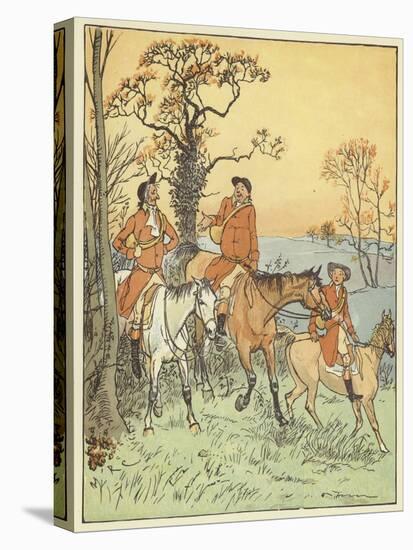 The Three Jovial Huntsmen (Colour Litho)-Randolph Caldecott-Premier Image Canvas