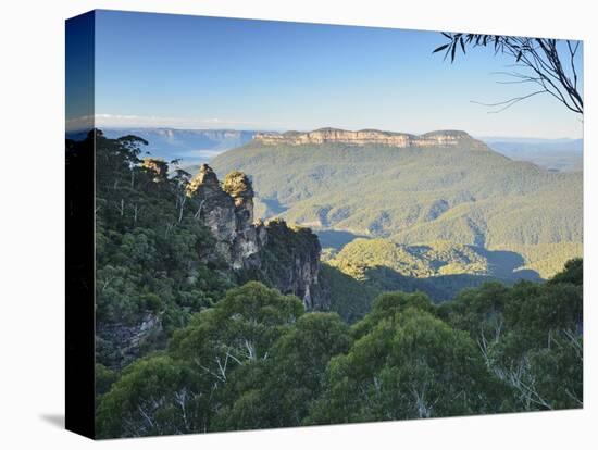 The Three Sisters and Mount Solitary, Blue Mountains, Blue Mountains National Park, Nsw, Australia-Jochen Schlenker-Premier Image Canvas