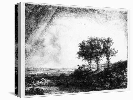 The Three Trees, Engraved by James Bretherton (Etching)-Rembrandt van Rijn-Premier Image Canvas