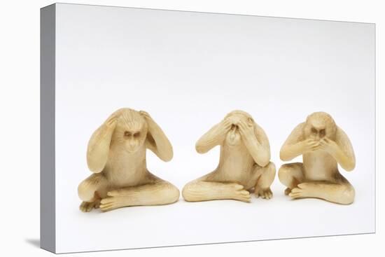 The Three Wise Monkeys-Japanese School-Premier Image Canvas