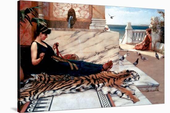 The Tiger Skin-John William Godward-Stretched Canvas