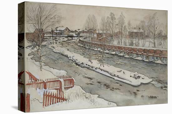 The Timber Chute, Winter Scene, from 'A Home' series, c.1895-Carl Larsson-Premier Image Canvas