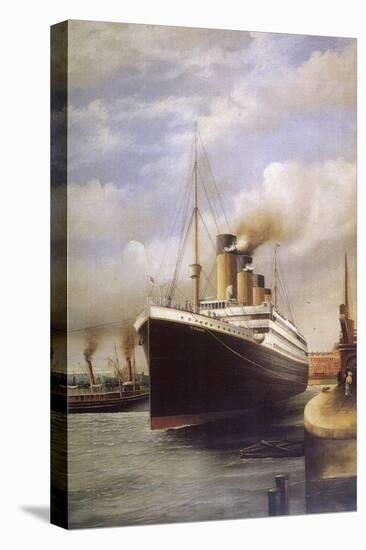 The Titanic Docked Before Her Disastrous Voyage-null-Premier Image Canvas