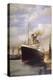 The Titanic Docked Before Her Disastrous Voyage-null-Premier Image Canvas