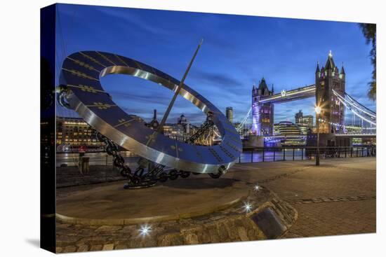 The Tower Bridge in London Seen from the East at Dusk, London, England-David Bank-Premier Image Canvas