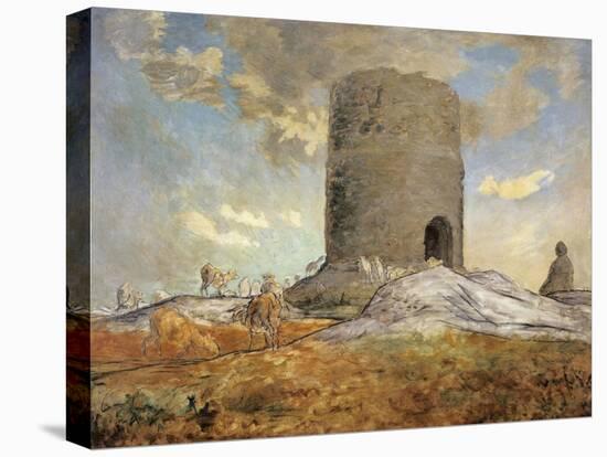 The Tower of Chailly in Barbizon-Jean-François Millet-Premier Image Canvas