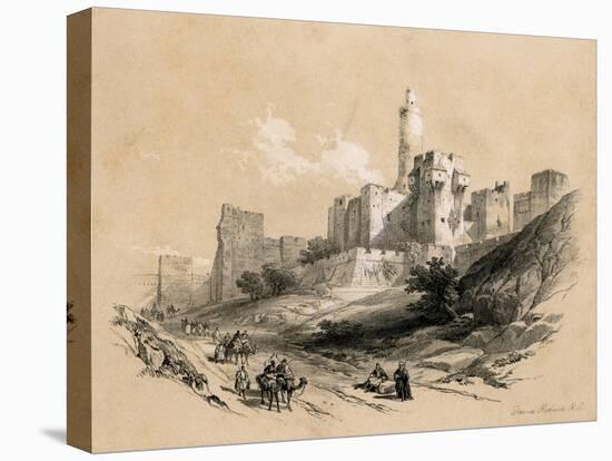 The Tower of David, Jerusalem, Israel, 1855-David Roberts-Premier Image Canvas