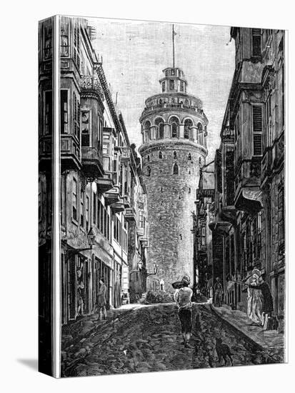 The Tower of Galata, Constantinople, 1900-null-Premier Image Canvas