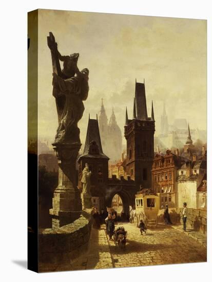 The Towers of the Charles Bridge in Prague, Czechoslovakia, 1870-Albert Schmid-Premier Image Canvas