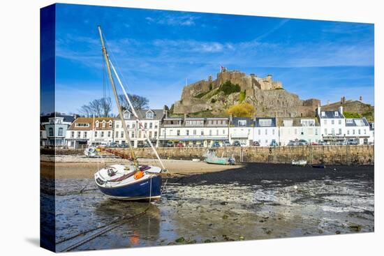 The Town of Mont Orgueil and its Castle, Jersey, Channel Islands, United Kingdom-Michael Runkel-Premier Image Canvas