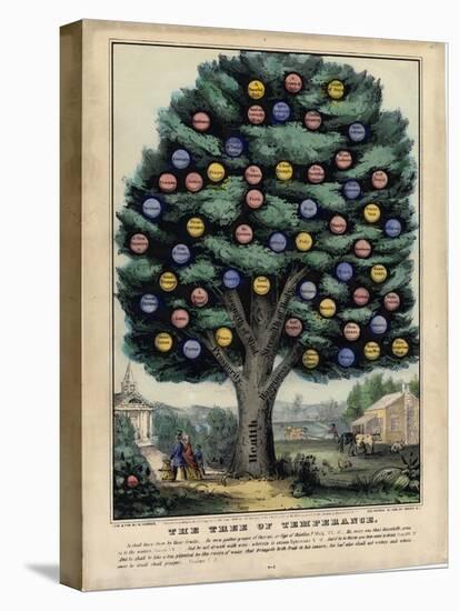 The Tree of Temperance, Published by N. Currier, New York, 1849-Currier & Ives-Premier Image Canvas